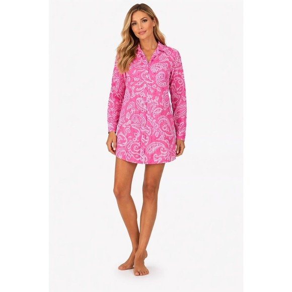 Lauren Ralph Lauren Other - LAUREN‎ RALPH LAUREN Pink & White Sleep Shirt Paisley MEDIUM Women's Nightgown